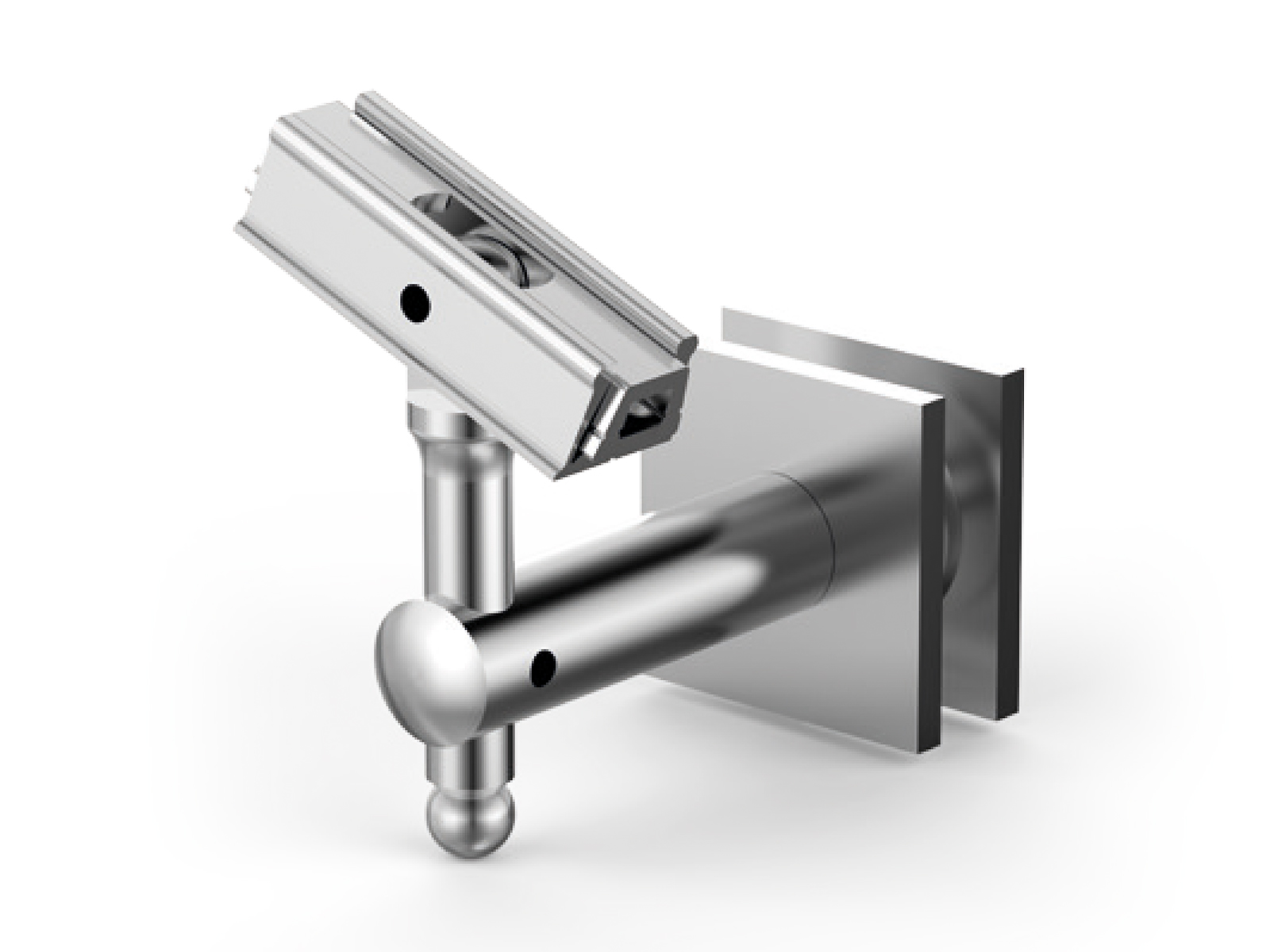 SQUARE GLASS ''L'' SIDE CONNECTOR