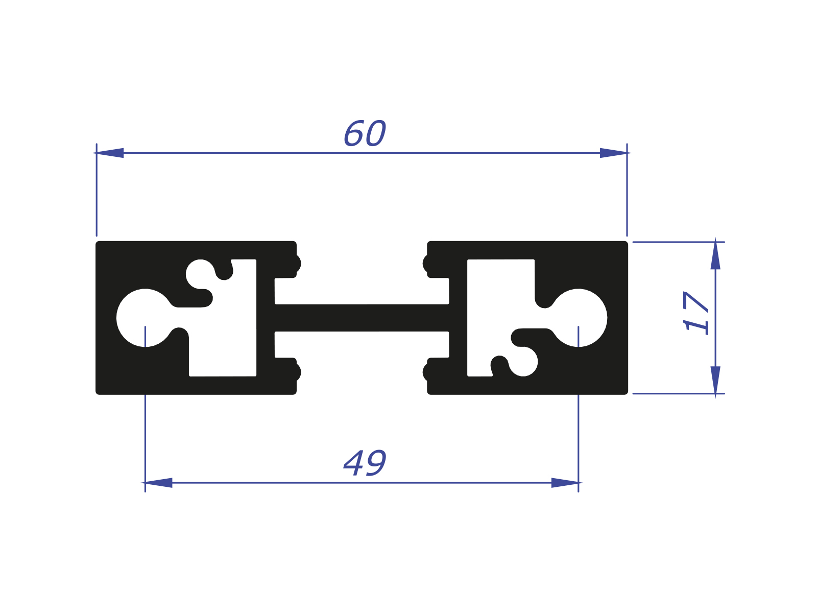 VERTICAL POST PROFILE - LENGTH