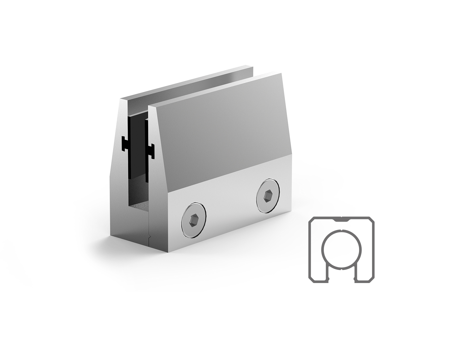 GLASS HOLDER FOR ALUFENCE - PCS