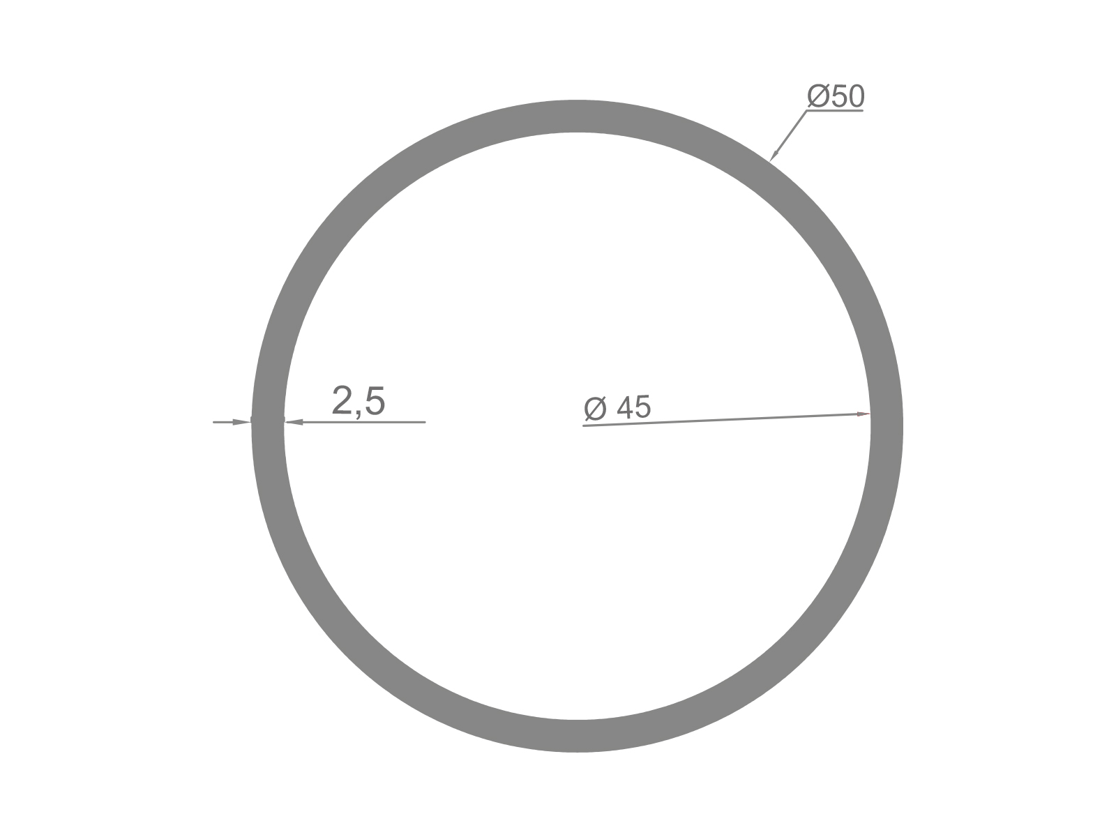 50  ROUND PROFILE - LENGTH