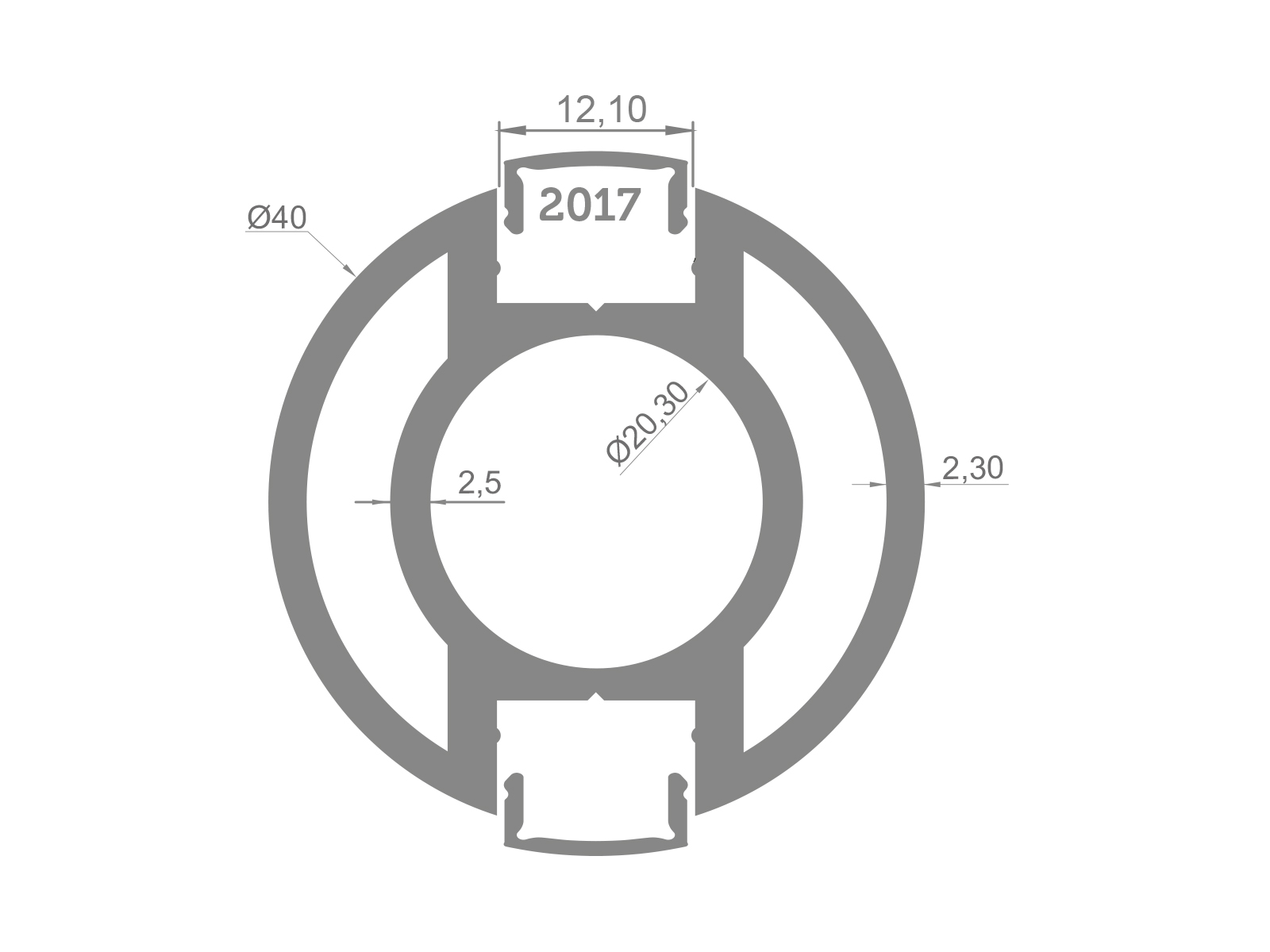 40  TWO SIDED GLASS HOLDER - LENGTH