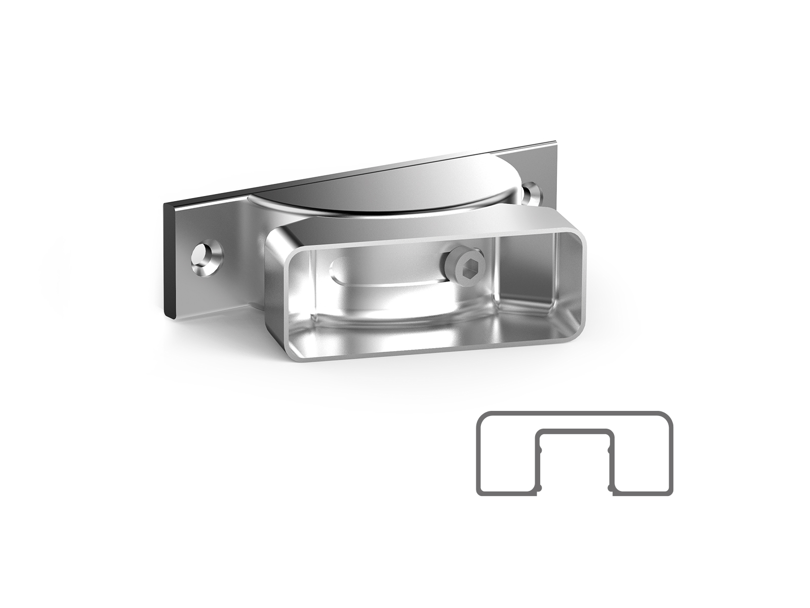 60X25 MM ADJUSTABLE WALL FLANGE