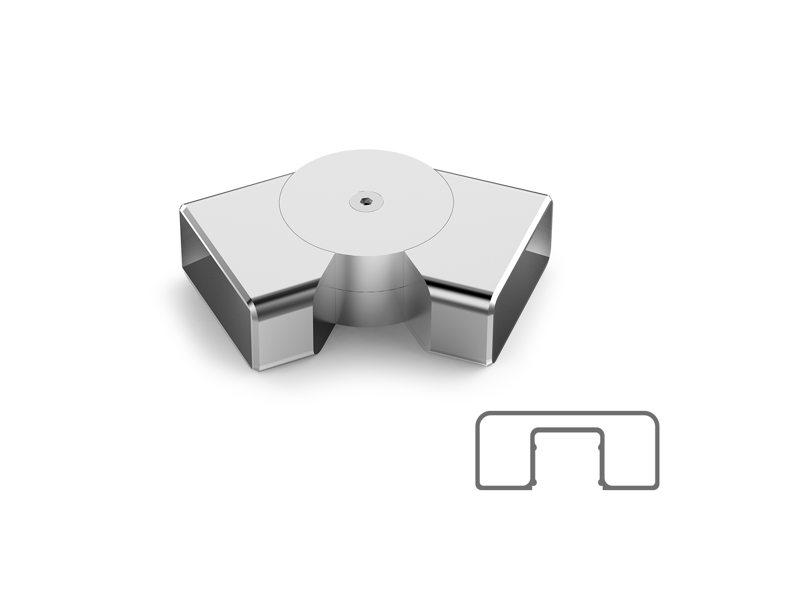 60X25 MM SQUARE ELBOW WITH HORIZONTAL MOVING