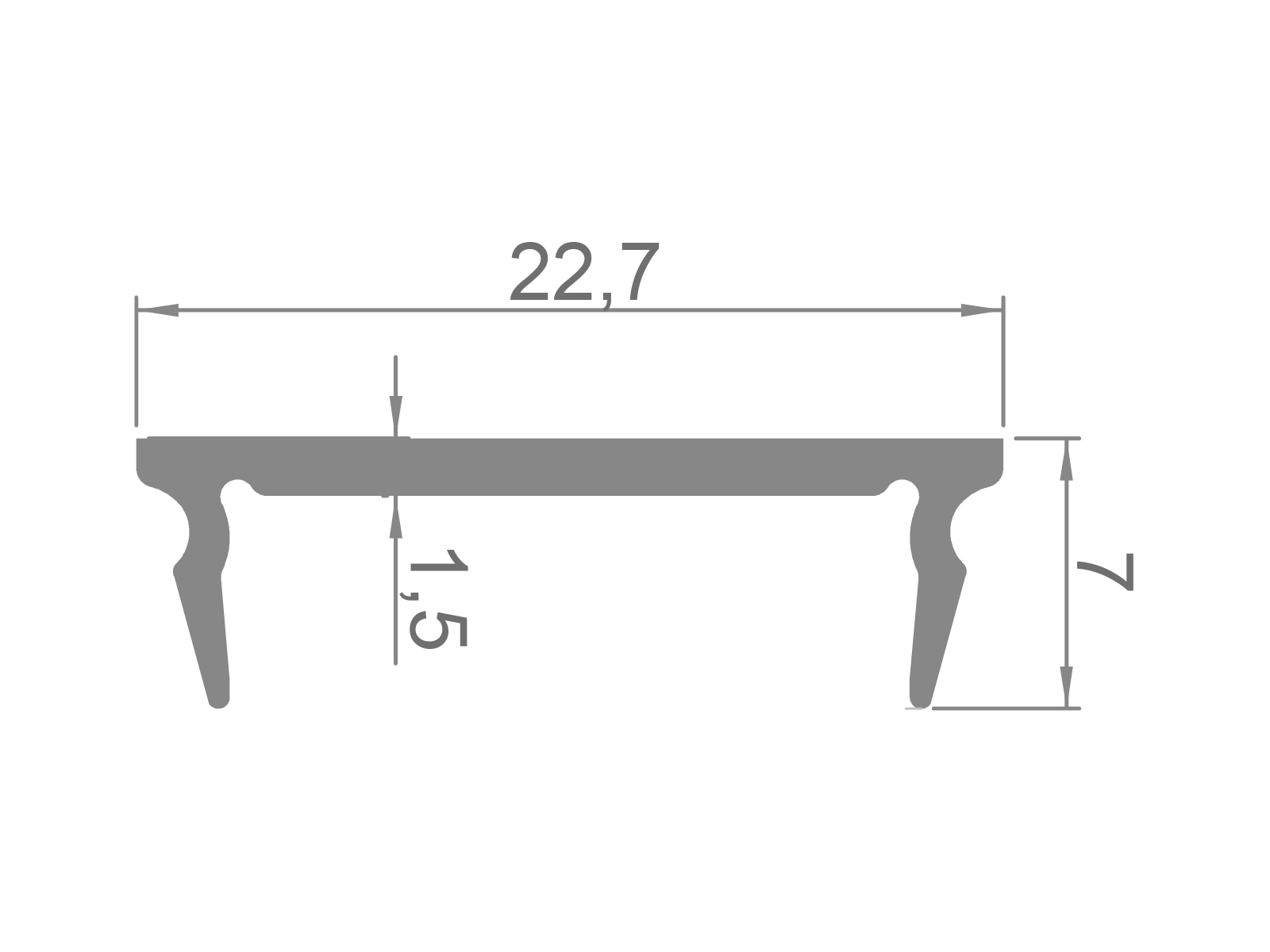 22,7 X 7 PROFILE COVER - LENGTH