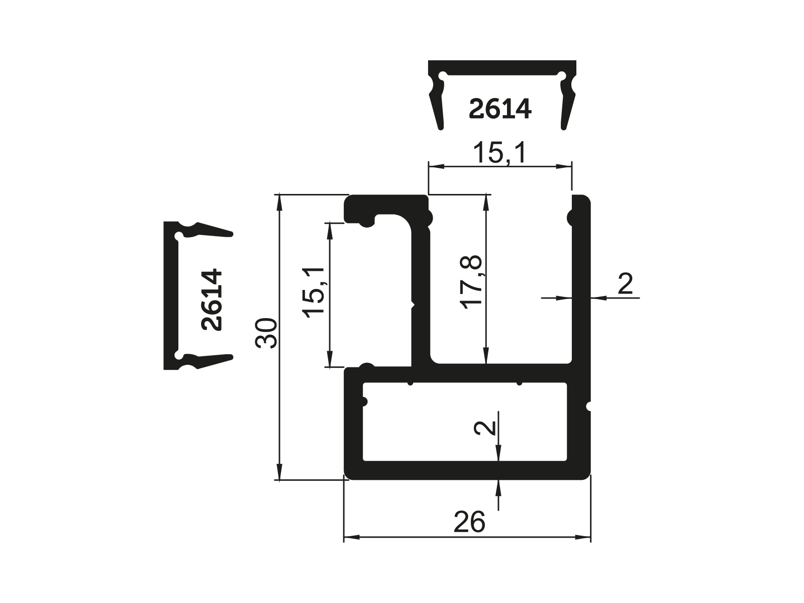 26X30 GLASS HOLDER - LENGTH