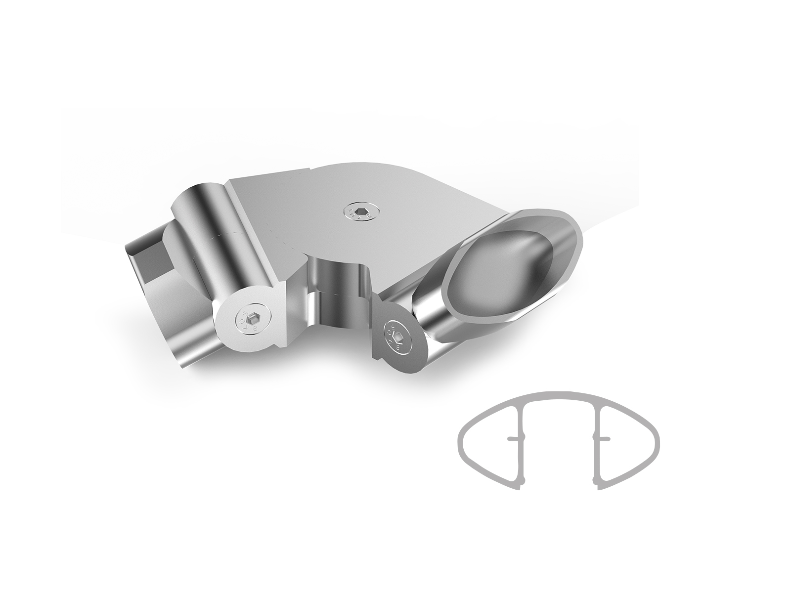 ELLIPTIC 60X25 ELBOW WITH HORIZONTAL MOVING