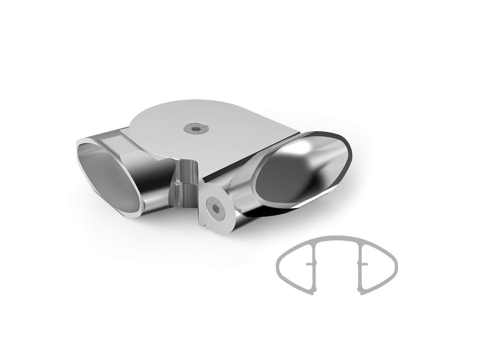 ELLIPTIC 60X25 ELBOW WITH ONE SIDE MOVING