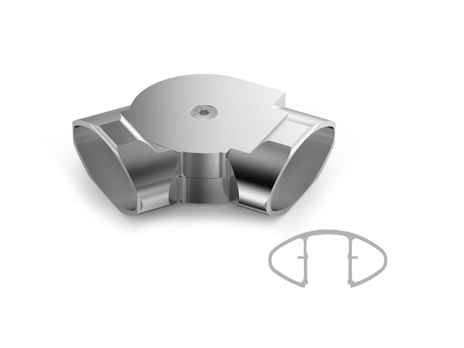 ELLIPTIC 60X25 ELBOW WITH SIDE MOVING