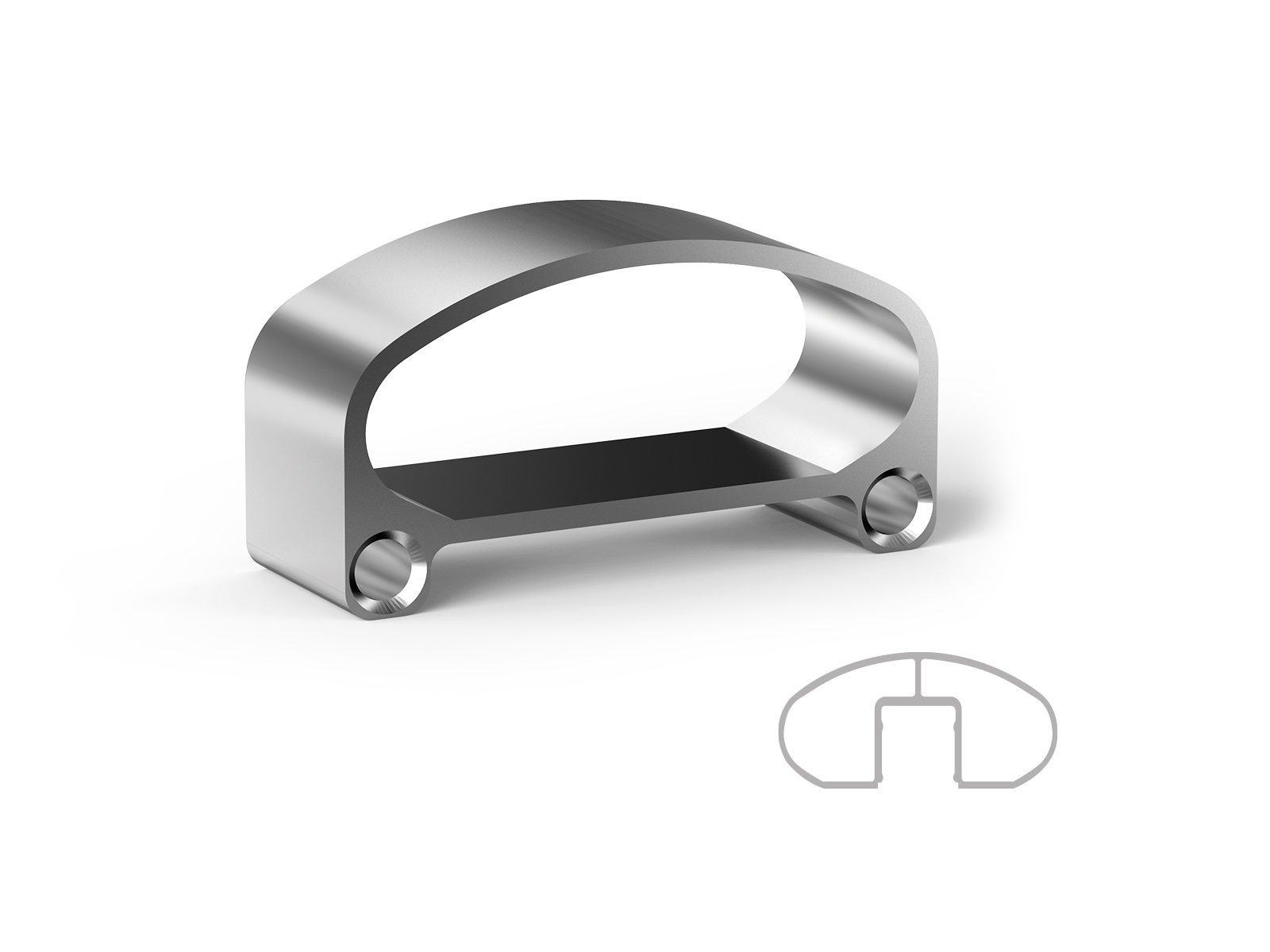 ELLIPTIC 80X30 WALL FLANGE