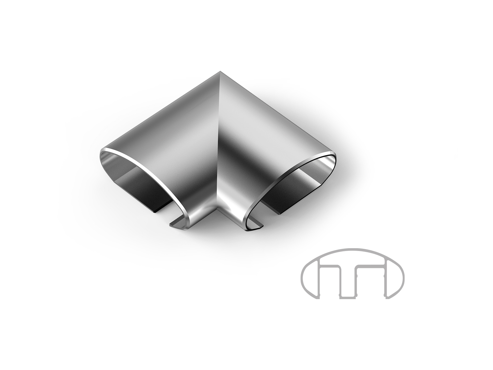 ELLIPTIC 80X30 ELBOW 90° (INSIDE CHANNEL)