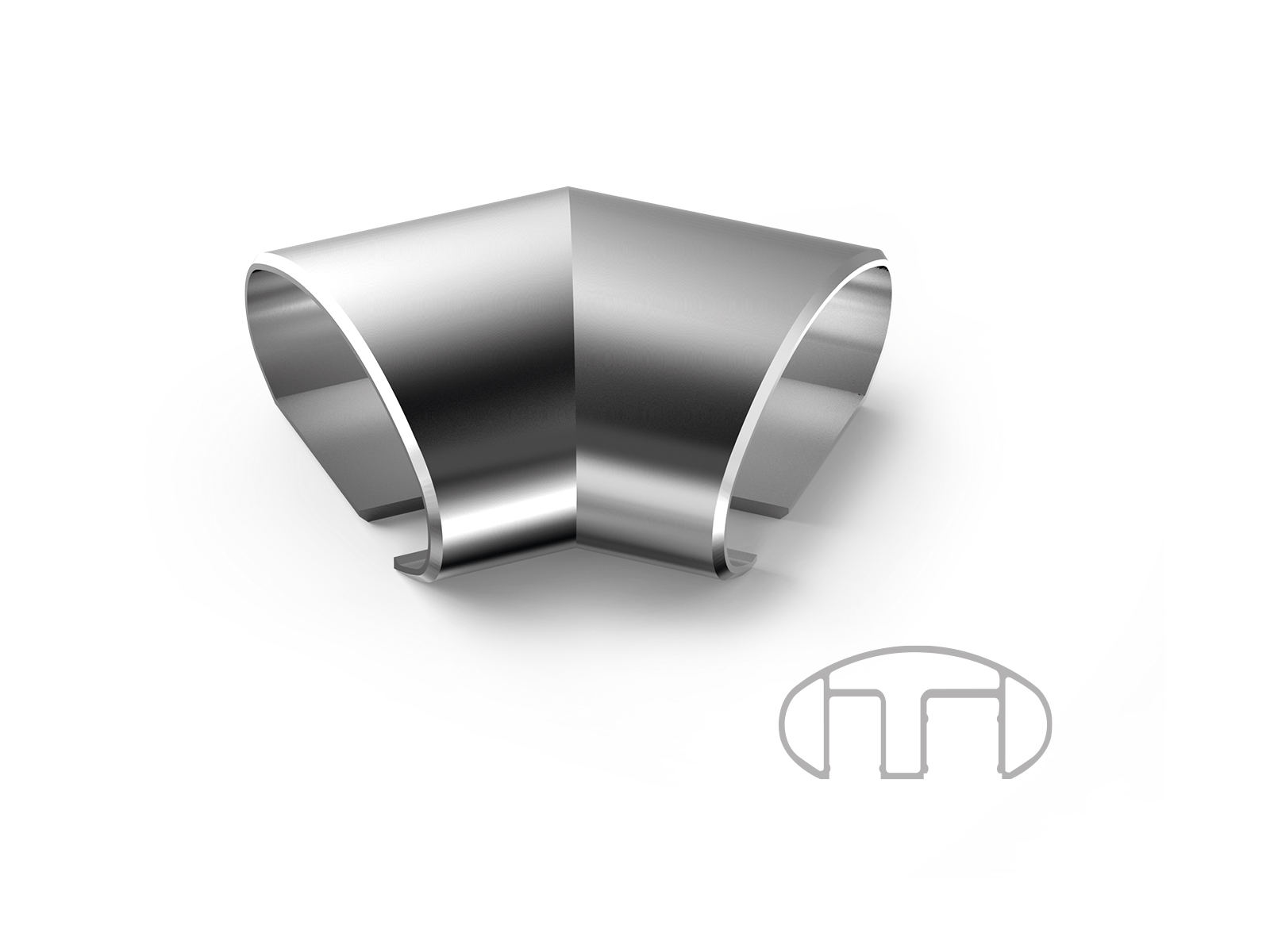 ELLIPTIC 80X30 ELBOW 45° (INSIDE CHANNEL)