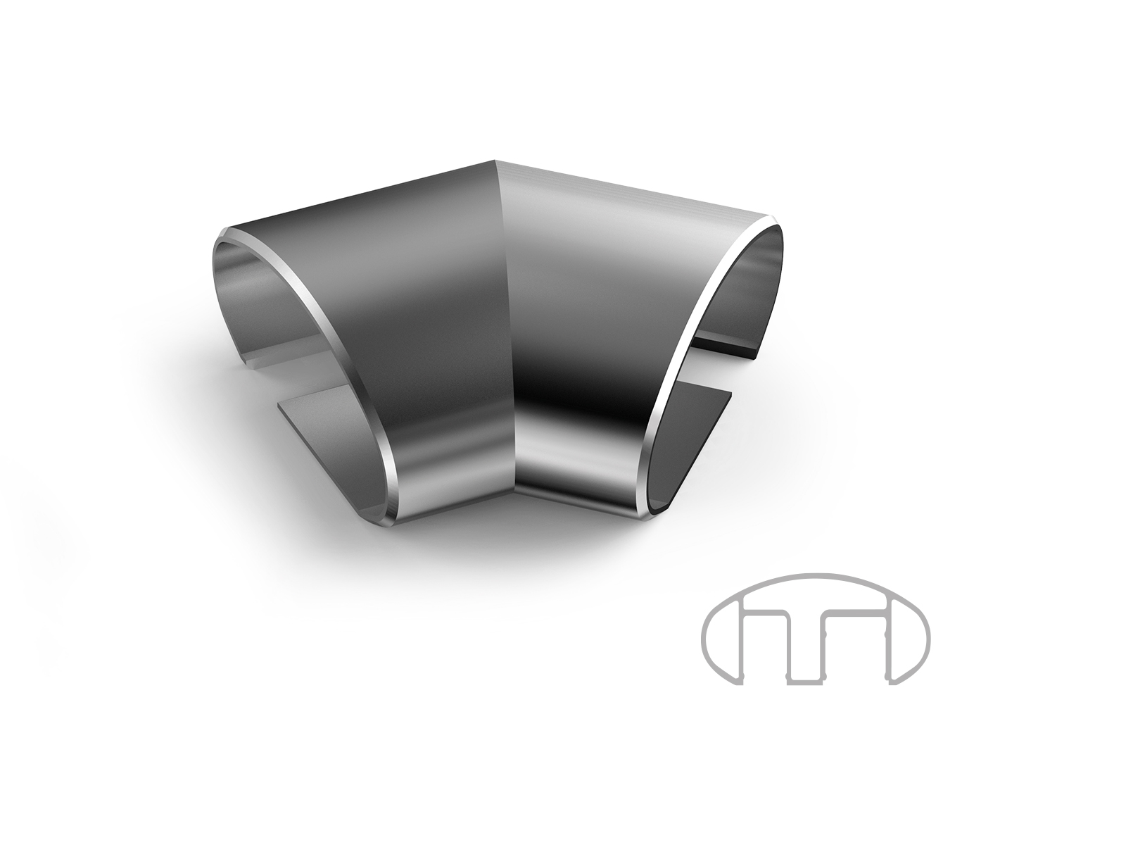 ELLIPTIC 80X30 ELBOW 45° (OUTSIDE CHANNEL)