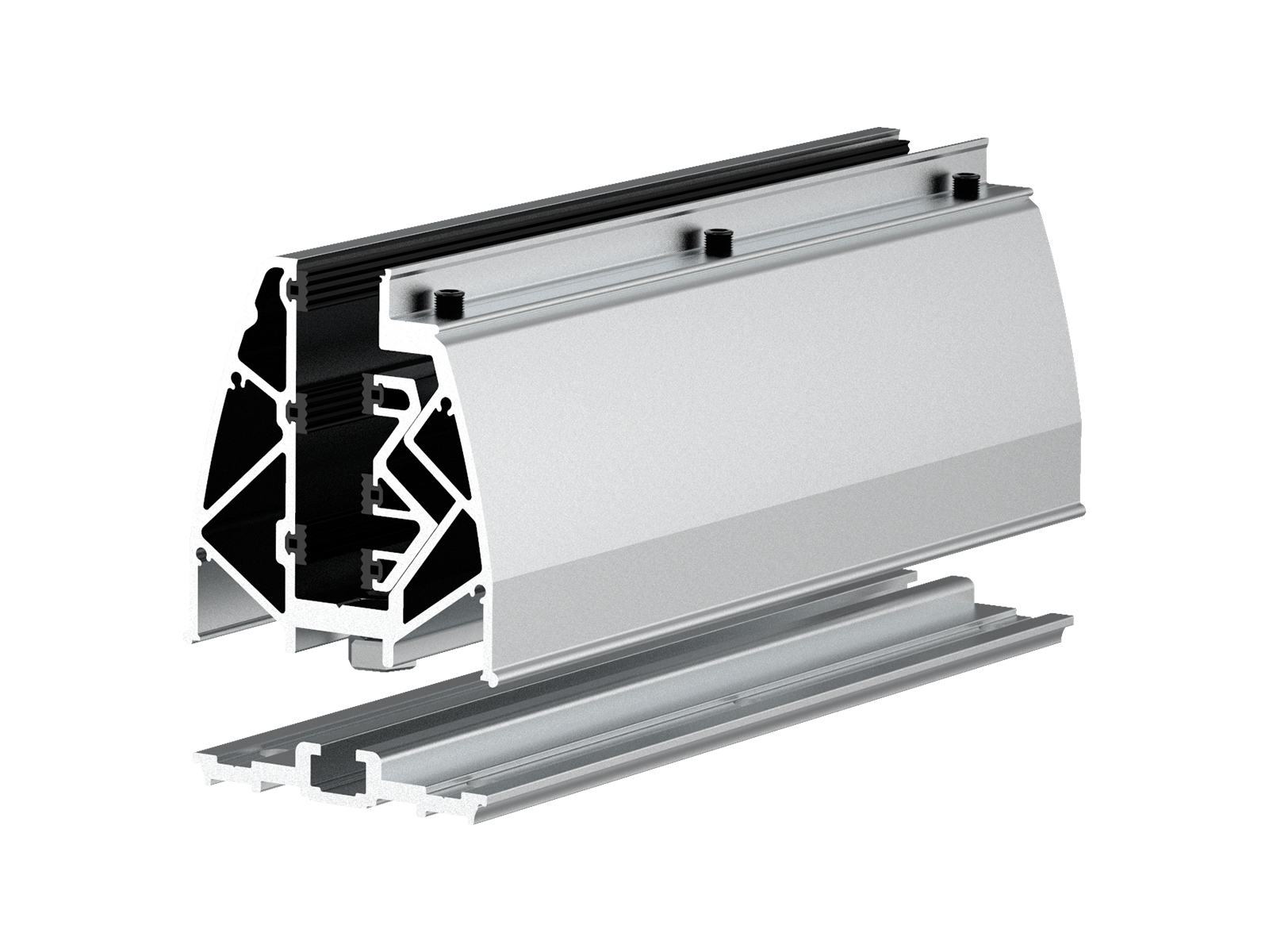 GLASS BASE SET WITH RAIL-30 CM-PCS