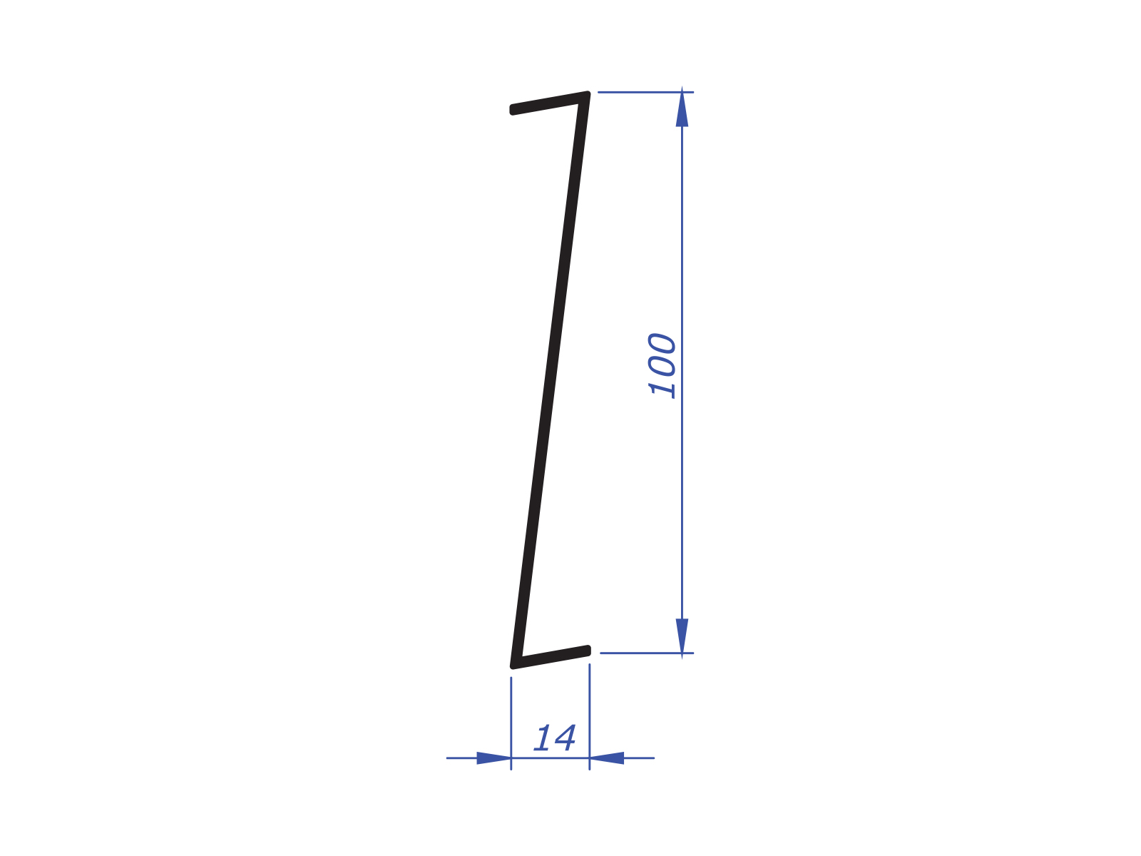 Z SHAPE PARTITION FENCE PROFILE - LENGTH
