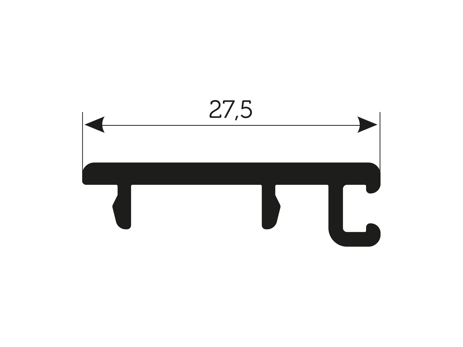 A51 TOP COVER PROFILE - LENGTH