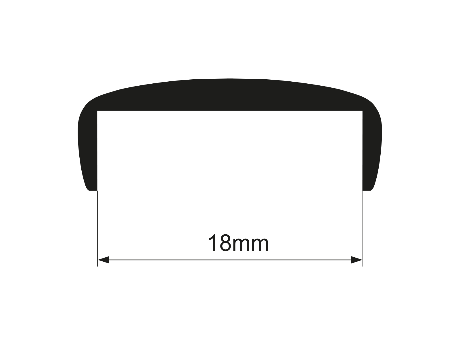 GLASS COVER PROFİLE FOR TOP (16MM)-LENGHT