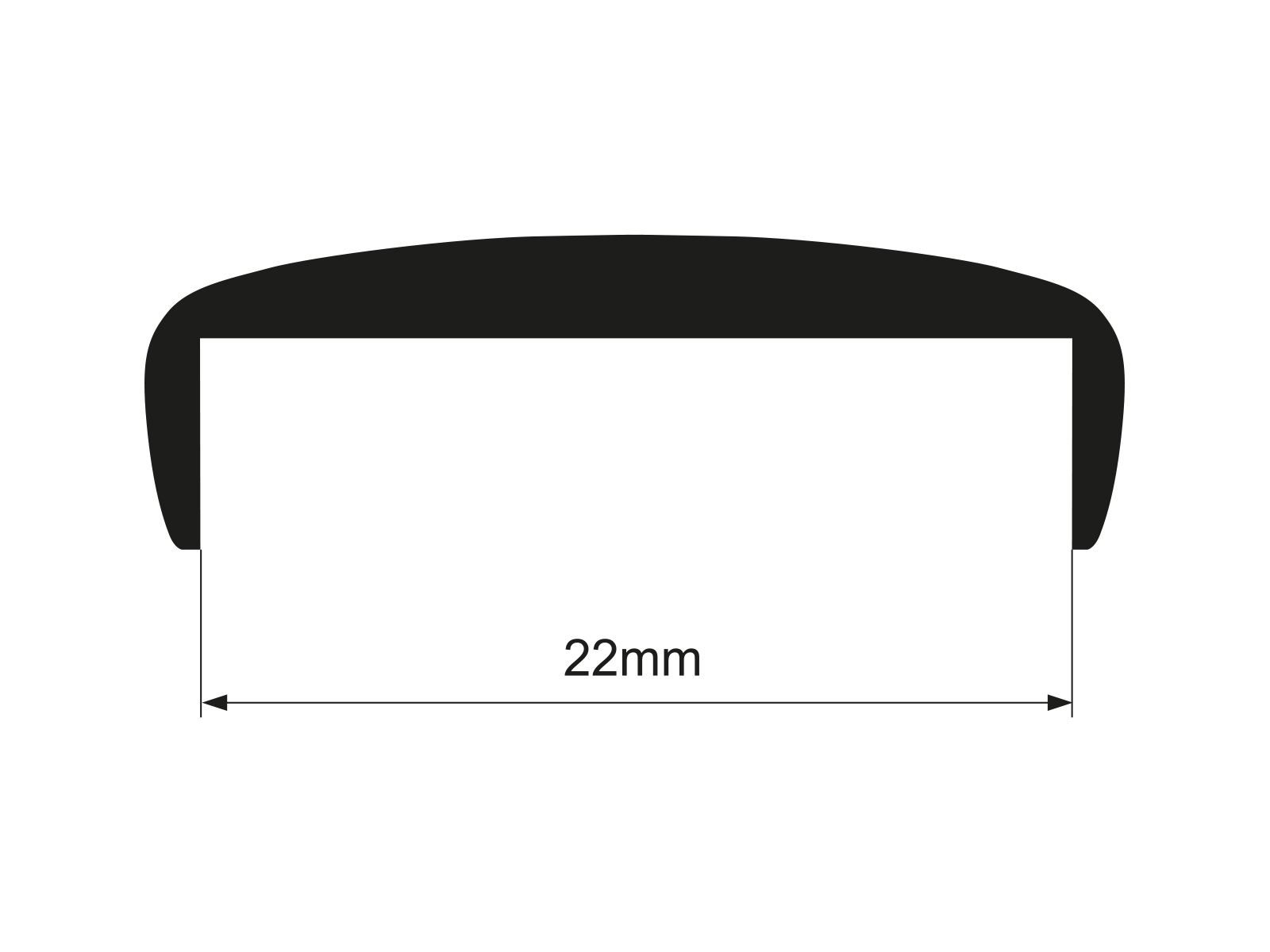GLASS COVER PROFİLE FOR TOP (20MM)-LENGHT